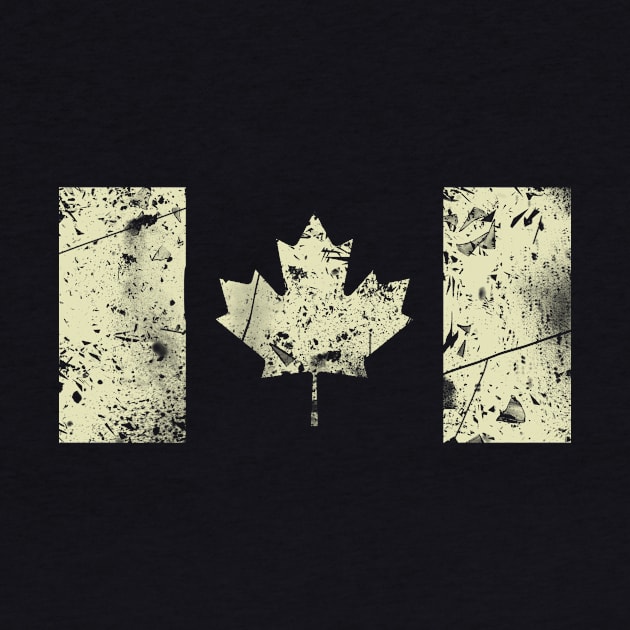 Canadian Distressed Flag (Sand) by Jared S Davies